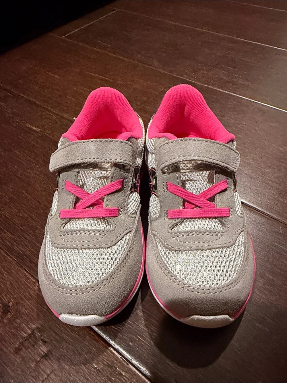 Saucony Kids' Gray and Pink Athletic Sneaker